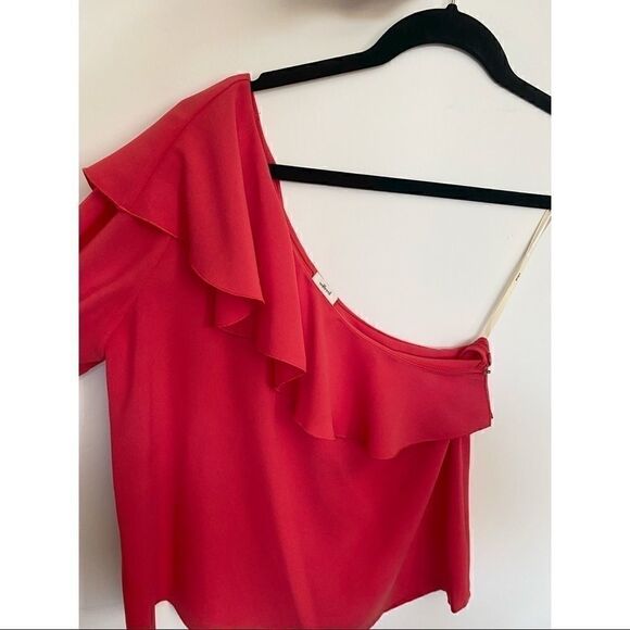 Aritizia Allaire Ruffle One Shoulder Blouse Top - Picture 5 of 7